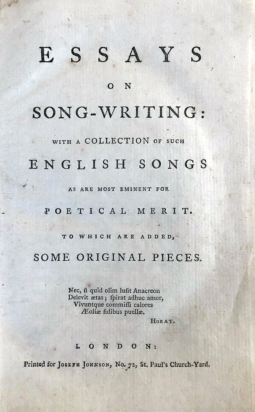 song names in essays