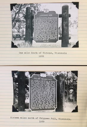 A valuable collection containing many documents, 123 black and white photographs, and numerous maps. Each photograph is attached to an 8 x 5 index card with typewritten explanation and date; all maps are in fine condition.