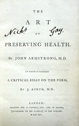 The art of preserving health.