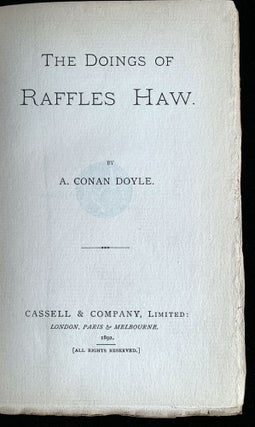 Item #12117 The doings of Raffles Haw. Arthur Conan DOYLE