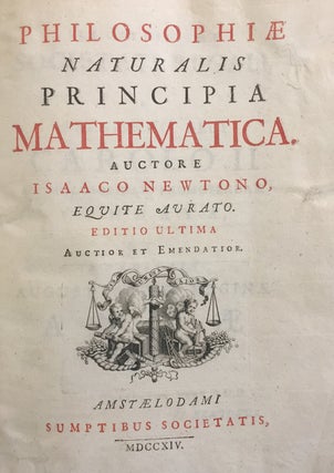 Item #13845 Philosophiae naturalis principia mathematica. Isaac NEWTON