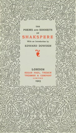 The poems and sonnets of Shakspere. With an introduction by Edward Dowden