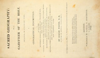 Sacred Geography: or, gazetteer of the Bible