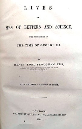 Lives of men of letters and science, who flourished in the time of George III.