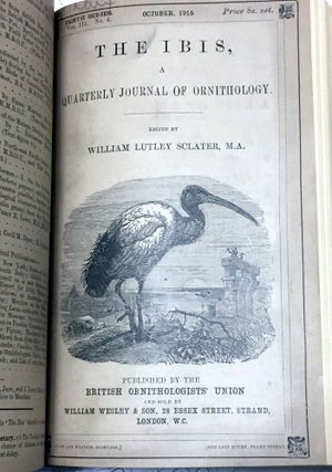 The Ibis, a quarterly journal of ornithology.