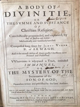 A body of divinitie, or the summe and substance of Christian religion &hellip; Whereunto is adjoyned a. Bishop USSHER.