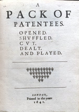 Item #17940 A pack of patentees. Opened. Shuffled. Cut. Dealt. And played. PATENTS, ANONYMOUS