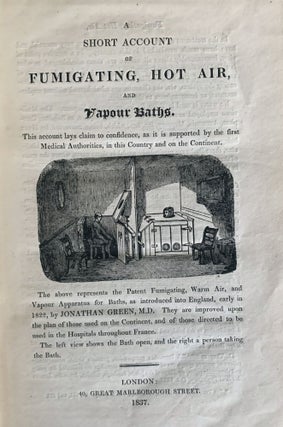 Item #17942 A short account of fumigating, hot air, ande vapour baths. (bound with) The trinities...