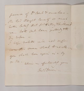 Item #4893 ALS [Letter by Francis Darwin, announcing the death of his mother]. Francis DARWIN